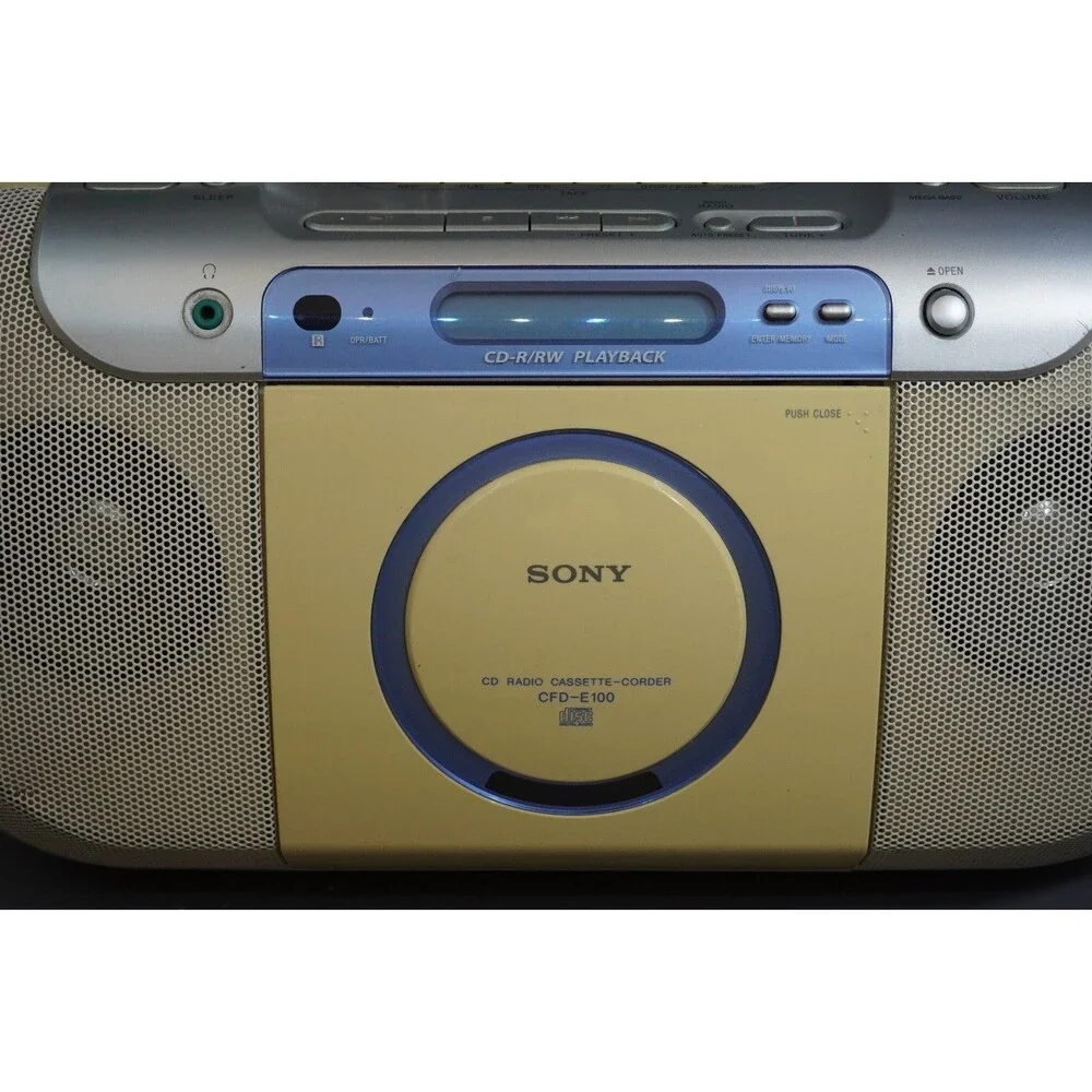 Sony CFD-E100 CD AM/FM Radio Cassette Tape Player Record Portable Boombox Read
